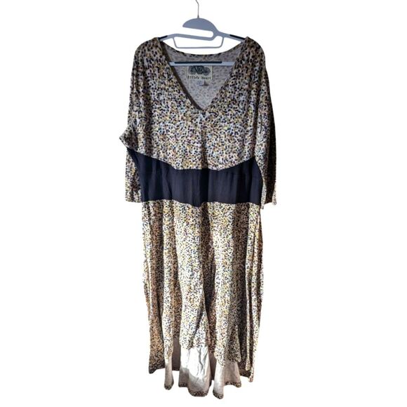 Effie's Heart Polka Dot V-Neck Hi-Lo Plus Size Dress Size 2X - Picture 1 of 8